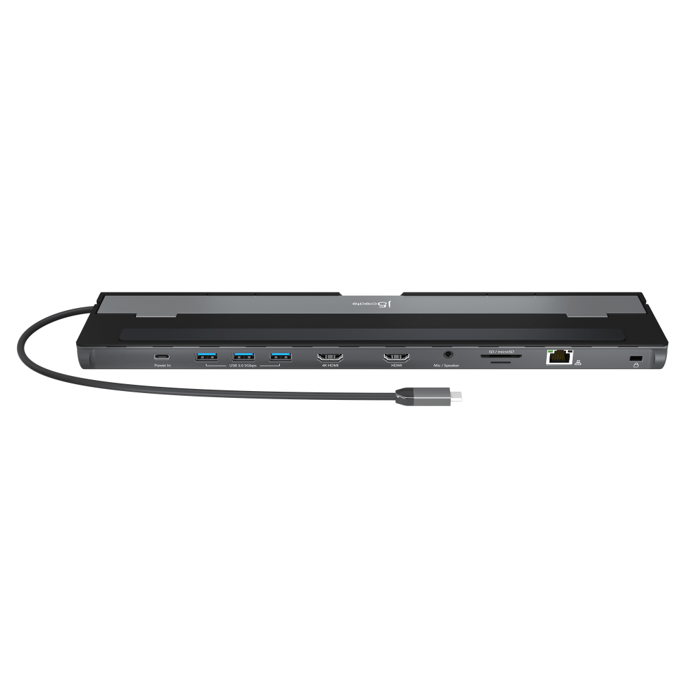j5create USB-C Dual HDMI Docking Station With 100W PD USB Type-C/USB Type-A Super Charger Bundle, Black MPN:JCD542-JUP2290