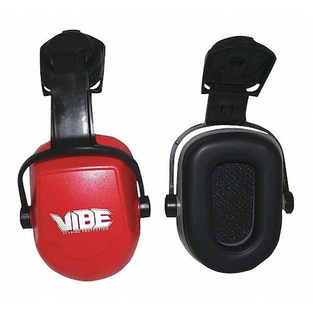H70 Vibe Hard Hat Mounted Ear Muffs, 25 dB NRR, Passive, Red MPN:20777