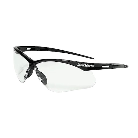 Safety Glasses, Anti-Scratch, I/O Mirror Lens, Black Frame, Half-Frame MPN:50004