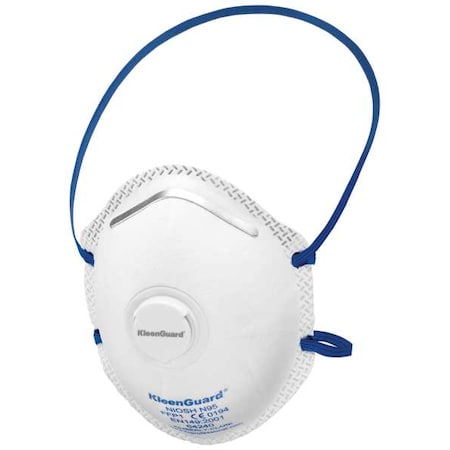 Particulate Respirator, R10 N95, Exhale Valve, Cone-Shape, Soft Foam Nose Pad, Nose Clip, M, PK 20 MPN:64240
