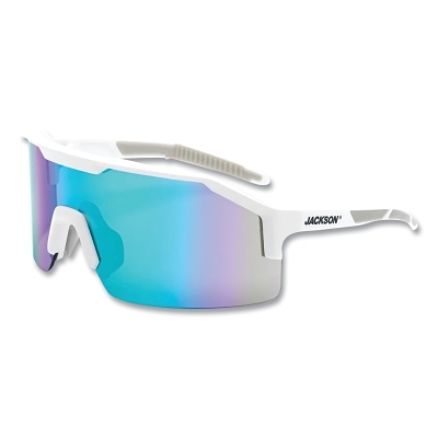 Safety Glasses - White Frame - Green Mirror Lens MPN:60007