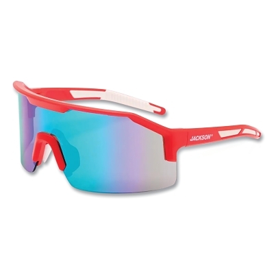 Safety Glasses - Red Frame - Green Mirror Lens MPN:60008