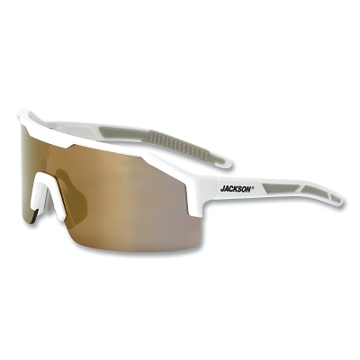 Safety Glasses - White Frame - Gold Mirror Lens MPN:60010
