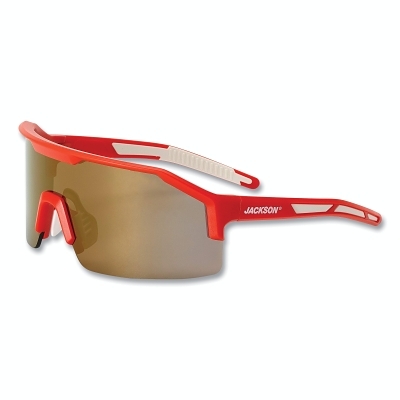 Safety Glasses - Red Frame - Gold Mirror Lens MPN:60011