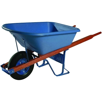 5.75 Cu Ft Poly Wheelbarrow w/Flat Free Tires MPN:MP575FFBB