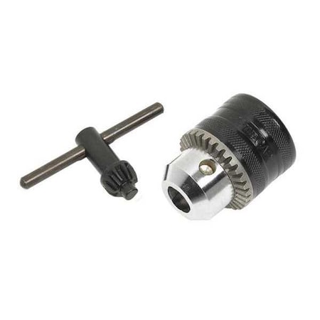 Drill Chuck, Keyed, Steel, 1/2 In, 1/2-20 MPN:30602