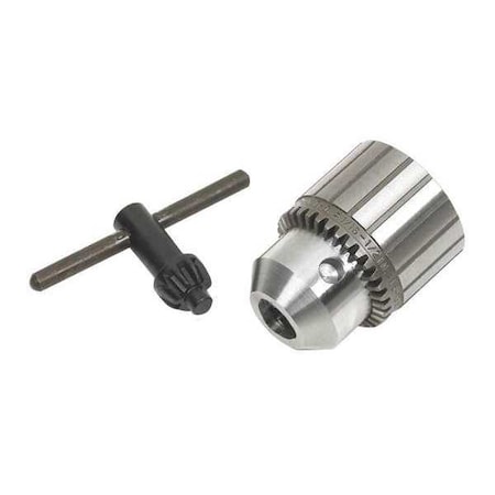 Drill Chuck, Keyed, Steel, 3/8 In, 3/8-24 MPN:JCM30246