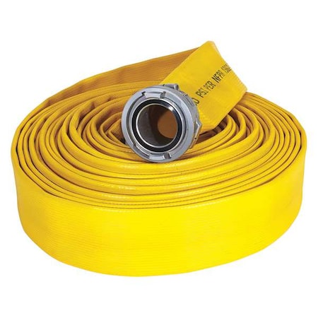 Fire Hose, Single Jacket, 50 ft. Length, 3 in Hose Inside Dia., PVC Nitrile Rubber Hose Tube MPN:G50H3RY50N