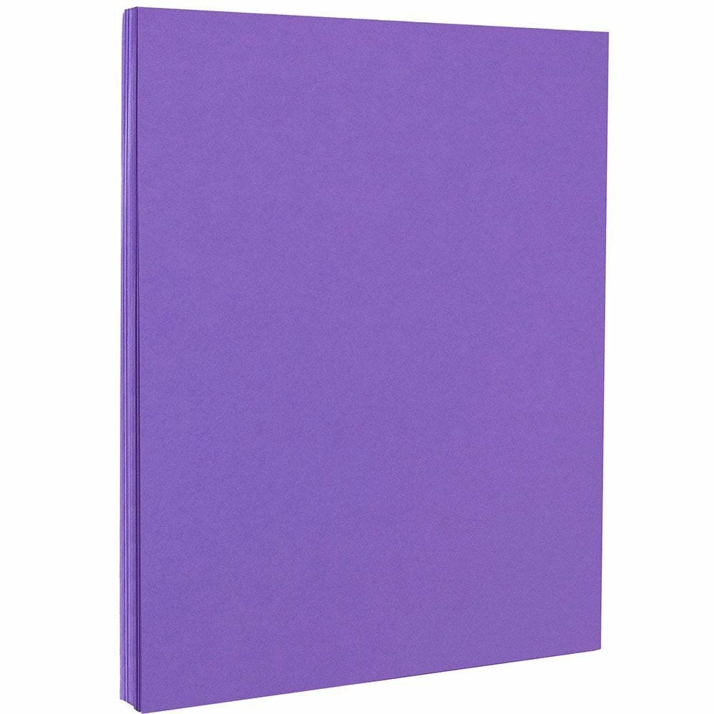 JAM Paper Card Stock, Violet Purple, Letter (8.5in x 11in), 65 Lb, Pack Of 100 MPN:102426G