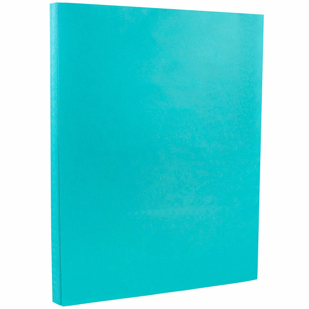 JAM Paper Card Stock, Sea Blue, Letter (8.5in x 11in), 65 Lb, Pack Of 100 MPN:102677G