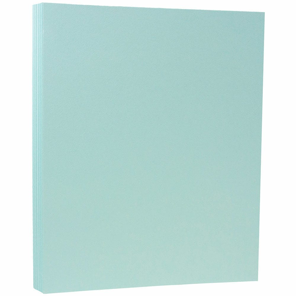 JAM Paper Card Stock, Seafoam Aqua Blue, Letter (8.5in x 11in), 100 Lb, Pack Of 50 MPN:1524370