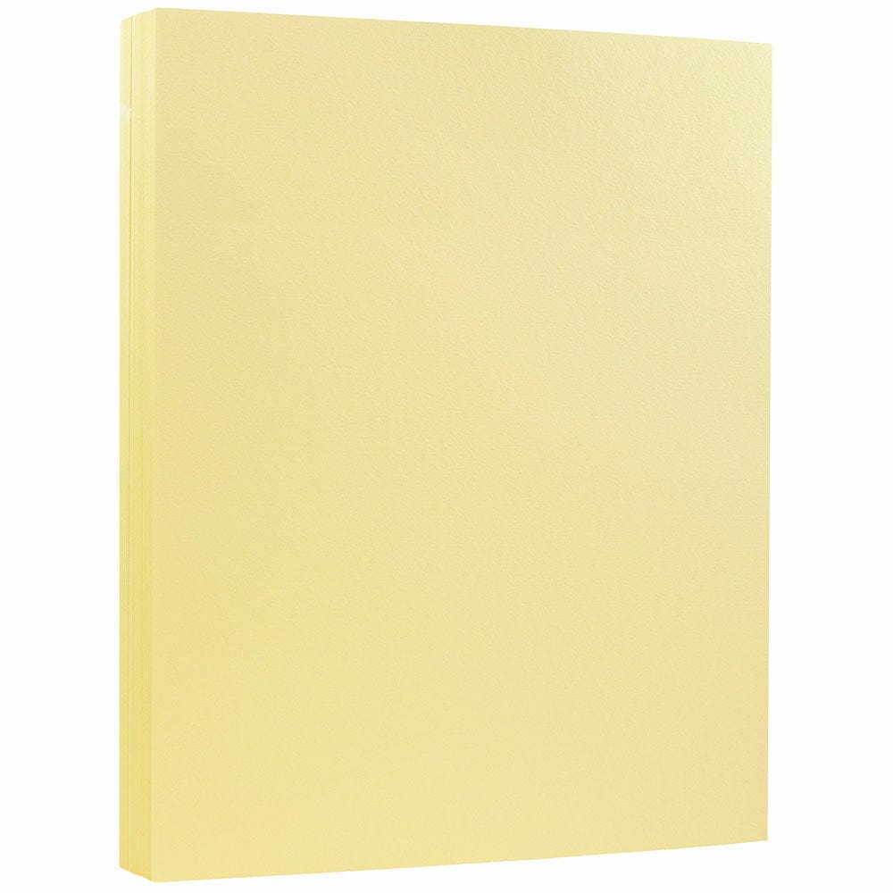 JAM Paper Card Stock, Light Yellow, Letter (8.5in x 11in), 80 Lb, Pack Of 50 MPN:16729235