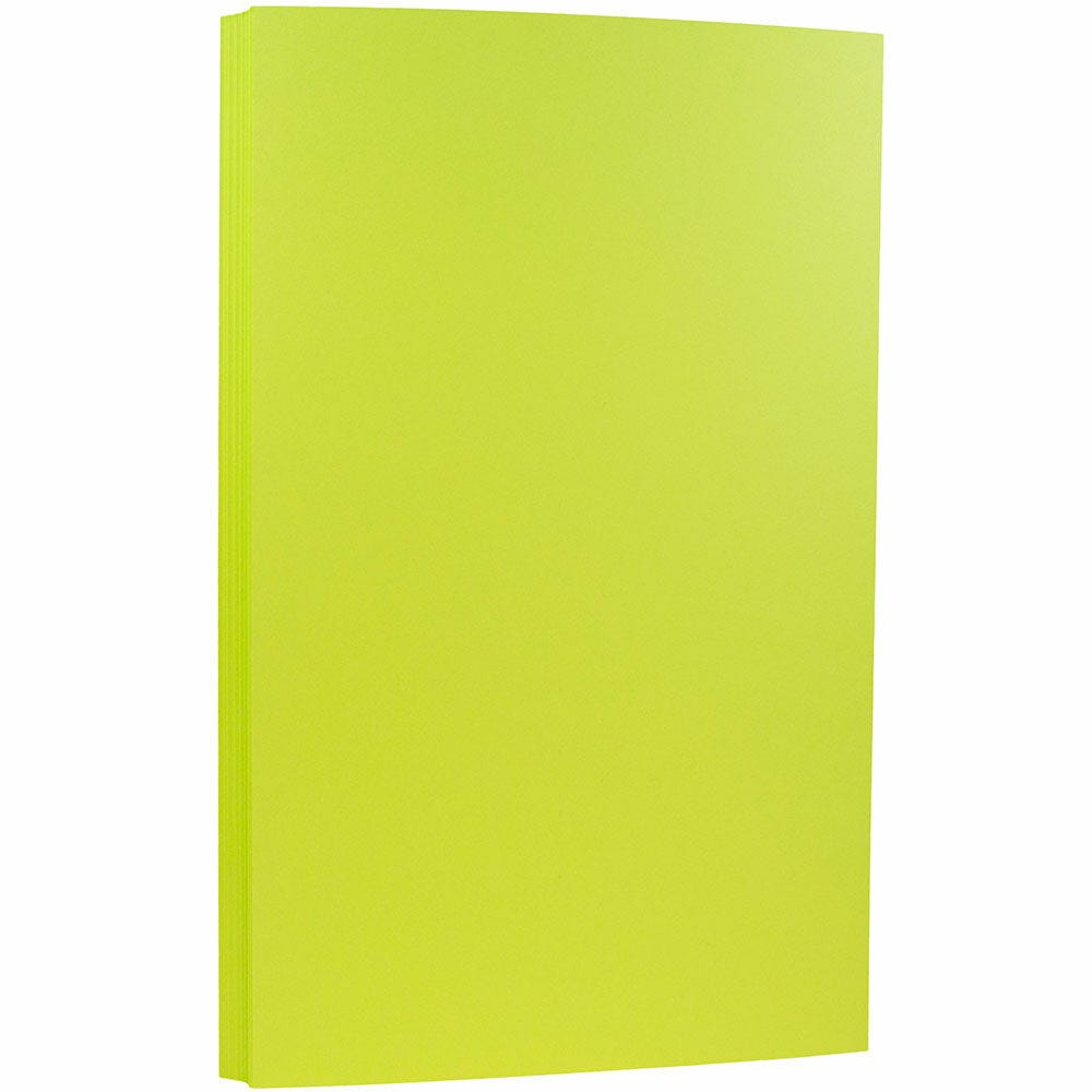 JAM Paper Card Stock, Wasabi Lime Green, Legal (8.5in x 14in), 65 Lb, Pack Of 50 MPN:16730929