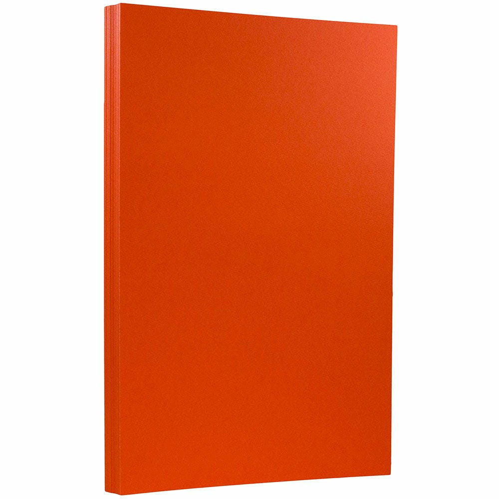 JAM Paper Card Stock, Mandarin Orange, Legal (8.5in x 14in), 65 lb, Pack Of 50 MPN:16730931