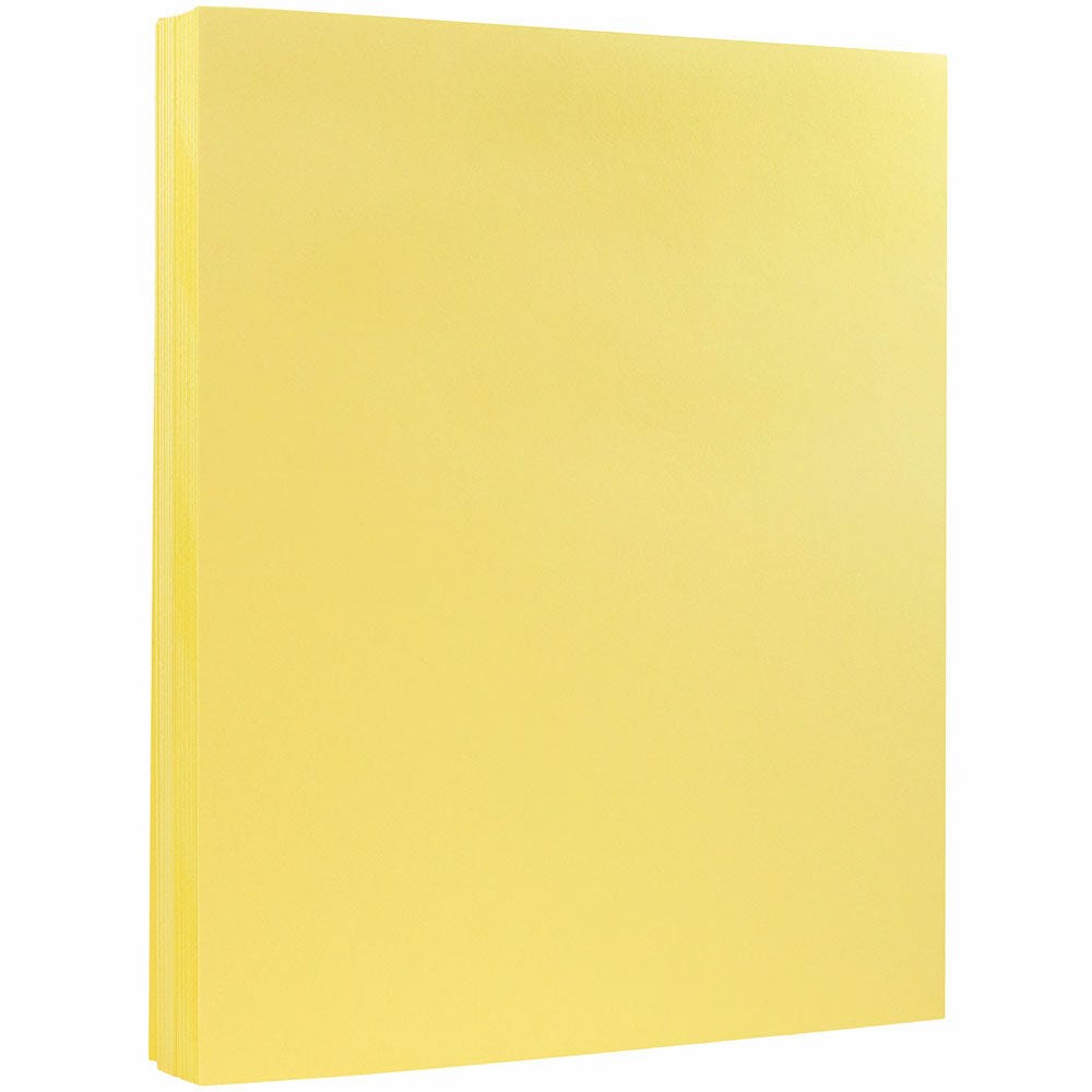 JAM Paper Vellum Bristol Card Stock, Canary Yellow, Letter (8.5in x 11in), 67 Lb, Pack Of 100 MPN:169822G