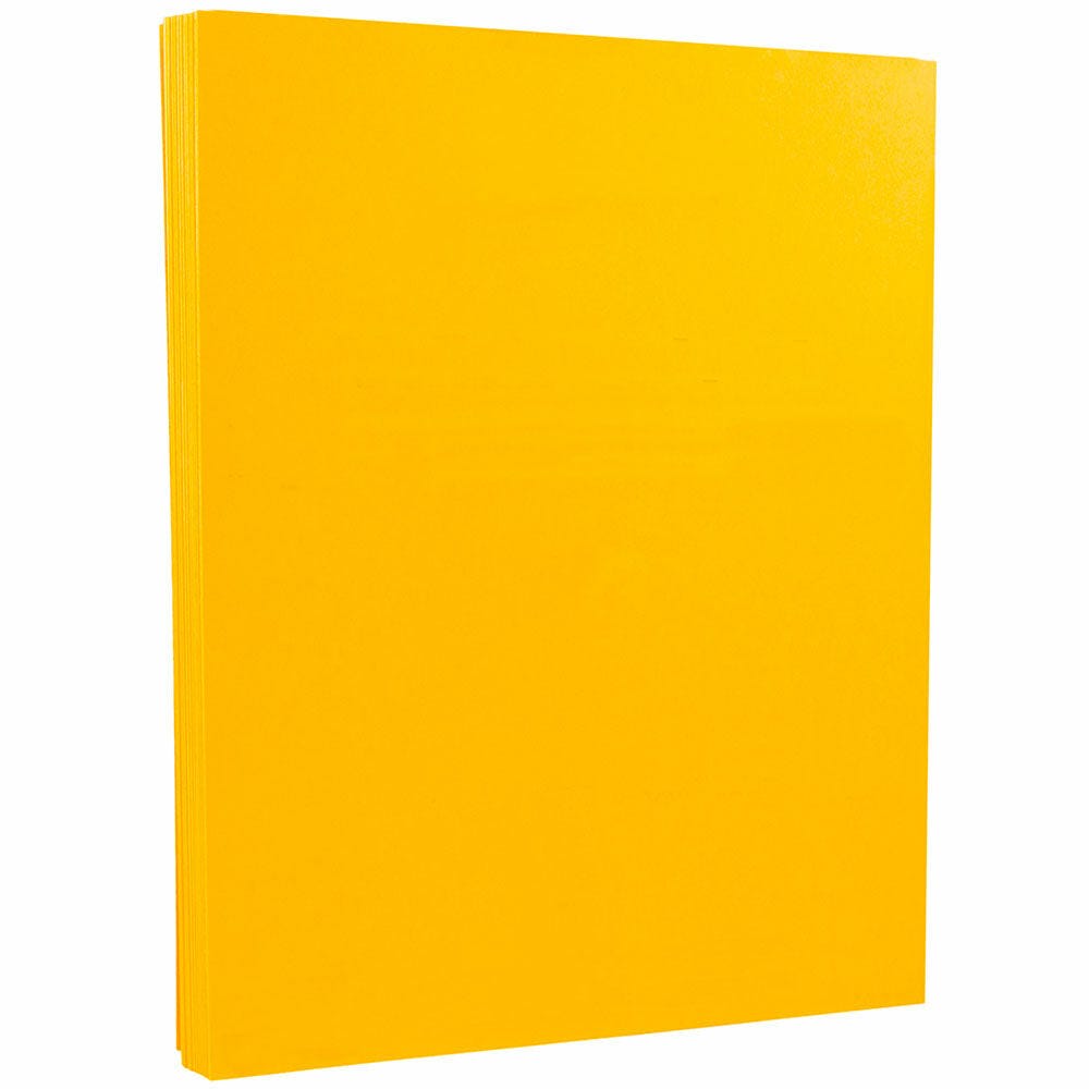 JAM Paper Vellum Bristol Card Stock, Goldenrod, Letter (8.5in x 11in), 67 Lb, Pack Of 100 MPN:169825G