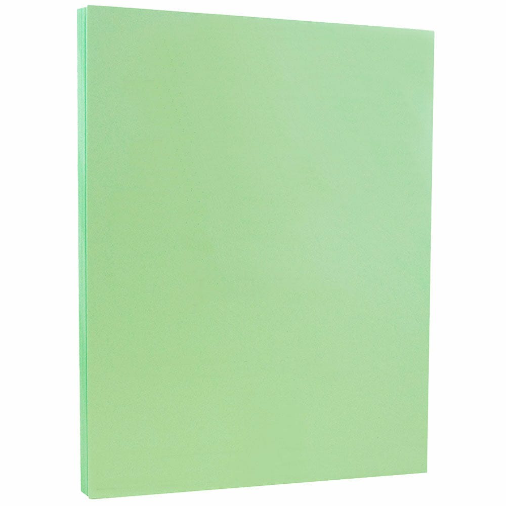 JAM Paper Vellum Bristol Card Stock, Green, Letter (8.5in x 11in), 67 Lb, Pack Of 100 MPN:169826G