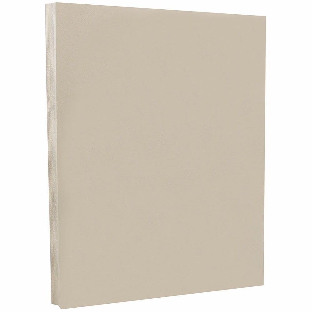 JAM Paper Vellum Bristol Card Stock, Gray, Letter (8.5in x 11in), 67 Lb, Pack Of 100 MPN:169827G