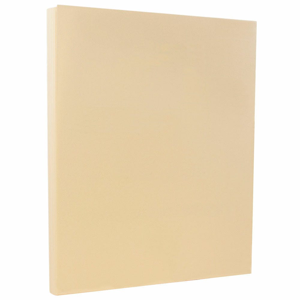 JAM Paper Vellum Bristol Card Stock, Ivory, Letter (8.5in x 11in), 67 Lb, Pack Of 100 MPN:169828G