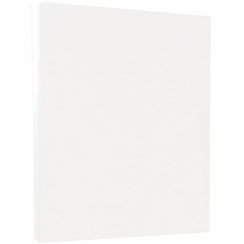 JAM Paper Vellum Bristol Card Stock, White, Letter (8.5in x 11in), Pack Of 100 MPN:169834G