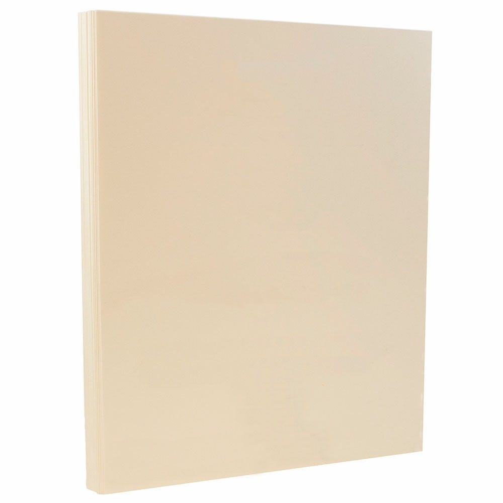 JAM Paper Vellum Bristol Card Stock, Ivory, Letter (8.5in x 11in), 110 Lb, Pack Of 50 MPN:169851
