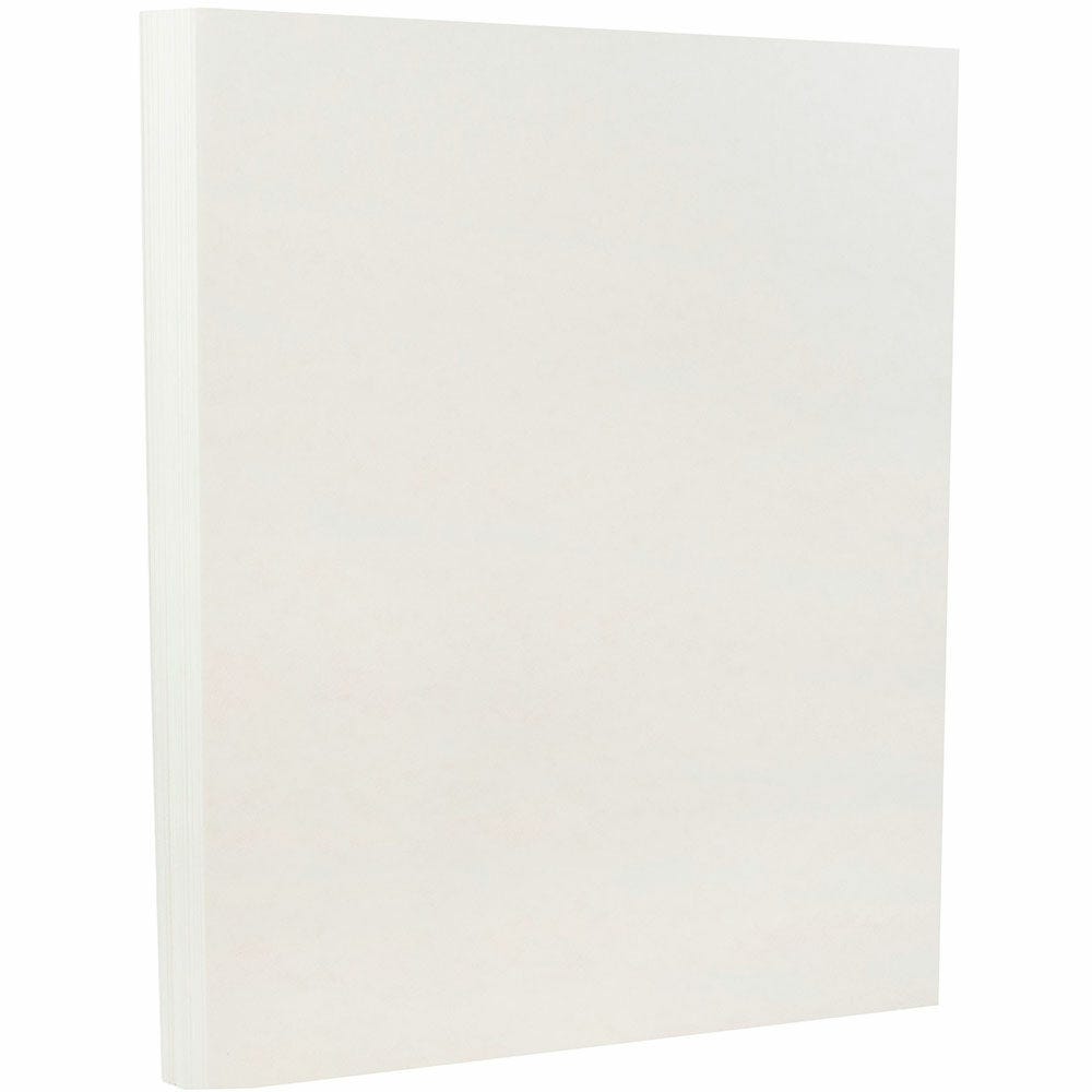 JAM Paper Card Stock, White Parchment, Letter (8.5in x 11in), 65 Lb, Pack Of 100 MPN:171114G