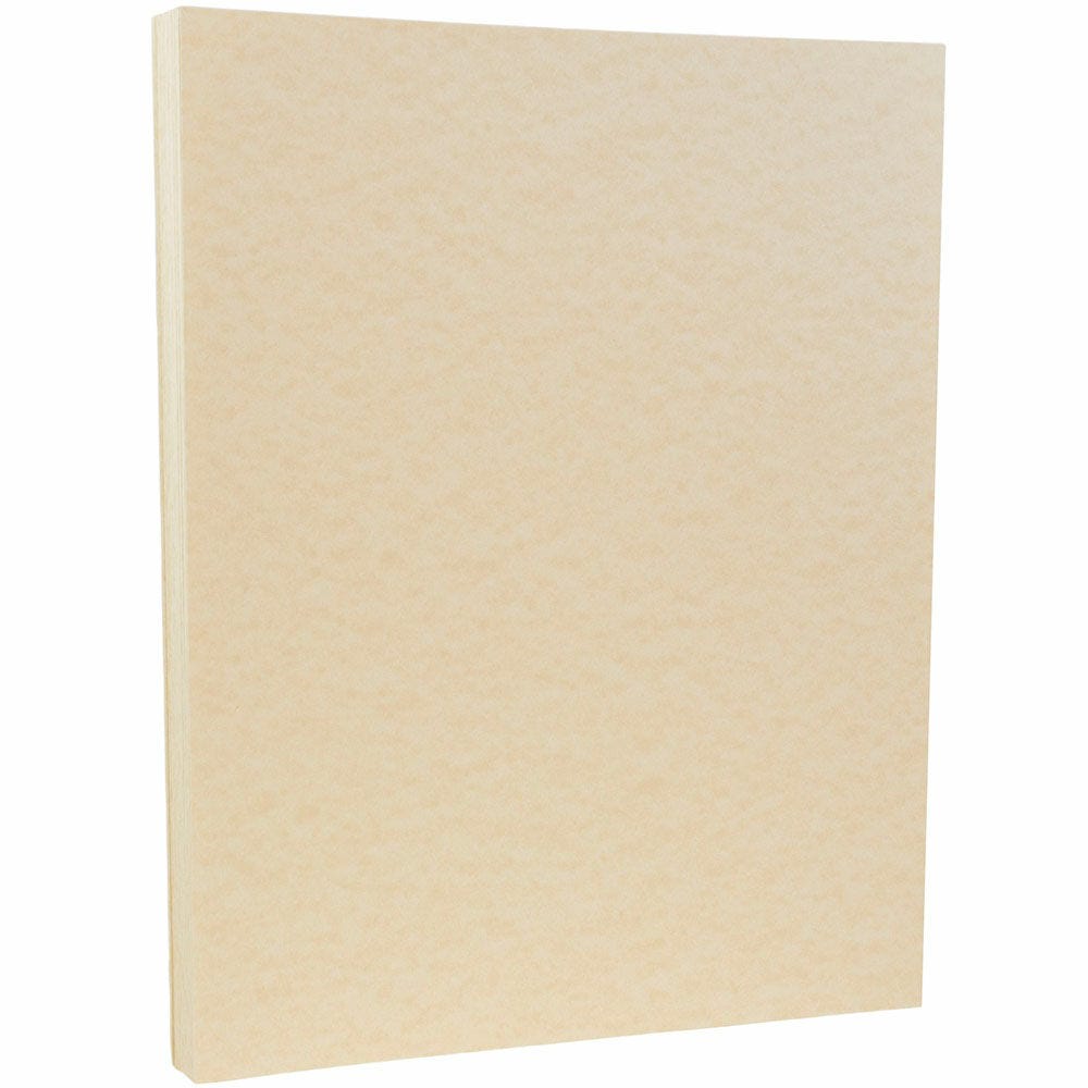 JAM Paper Card Stock, Natural Parchment, Letter (8.5in x 11in), 65 Lb, Pack Of 100 MPN:171116G