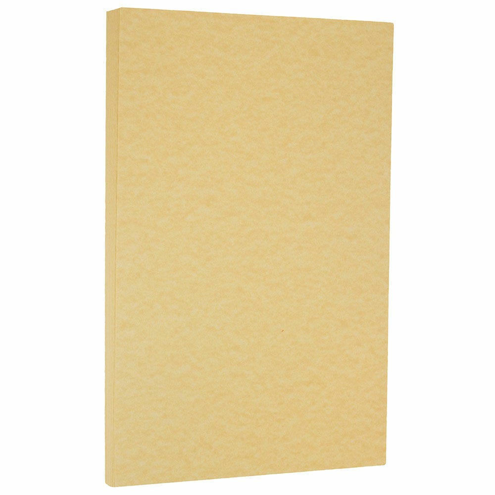 JAM Paper Card Stock, Antique Gold Parchment, Legal (8.5in x 14in), 65 Lb, Pack Of 50 MPN:17128864