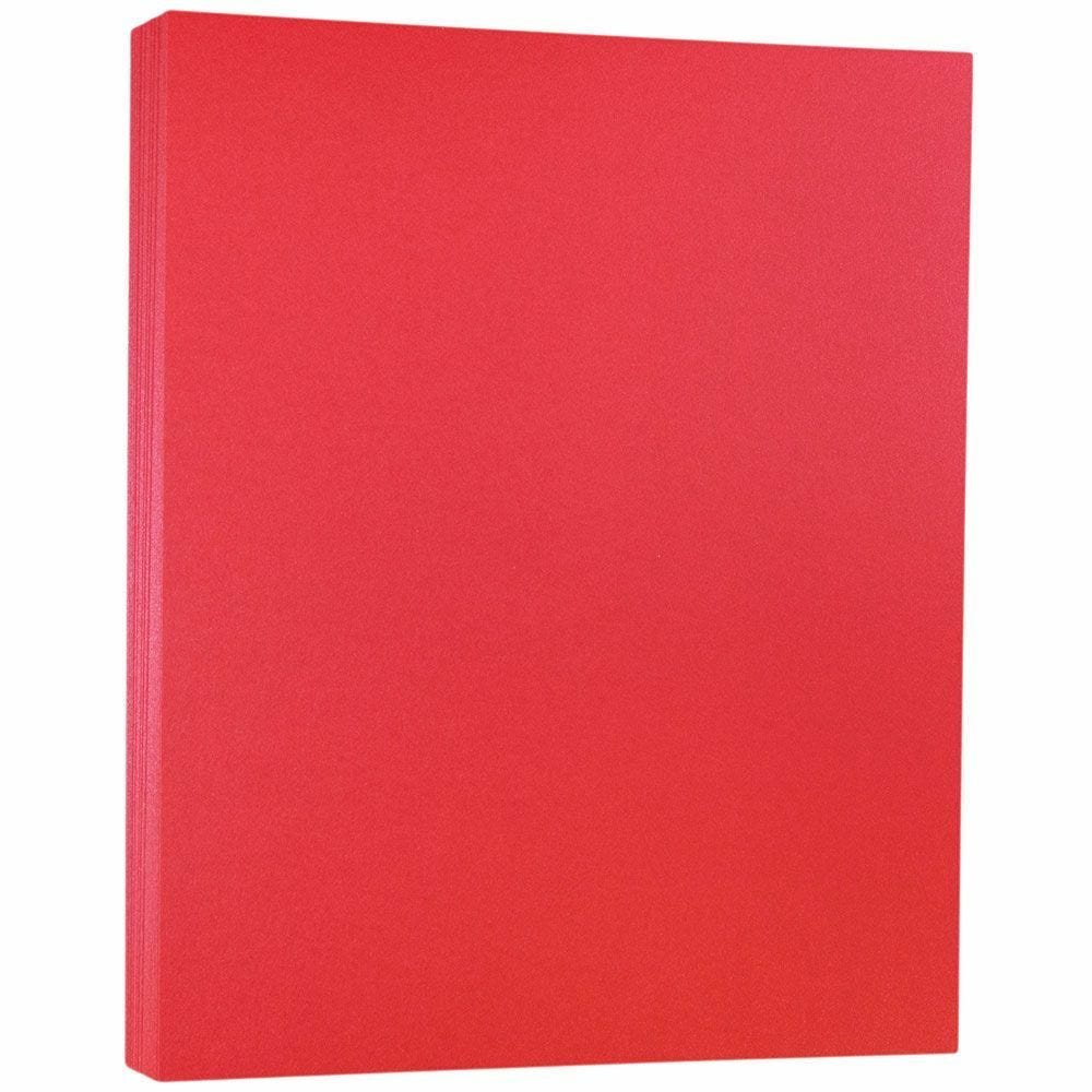 JAM Paper Vellum Bristol Card Stock, Jupiter Red Metallic, Letter (8.5in x 11in), 110 lb, Pack Of 50 MPN:173SD8511JU285