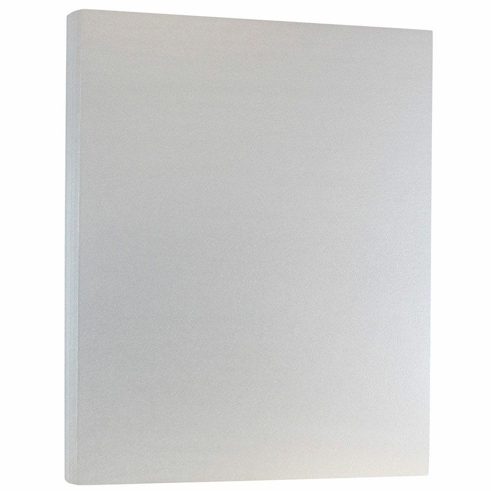 JAM Paper Vellum Bristol Card Stock, Stardream Silver, Letter (8.5in x 11in), 110 lb, Pack Of 50 MPN:181137