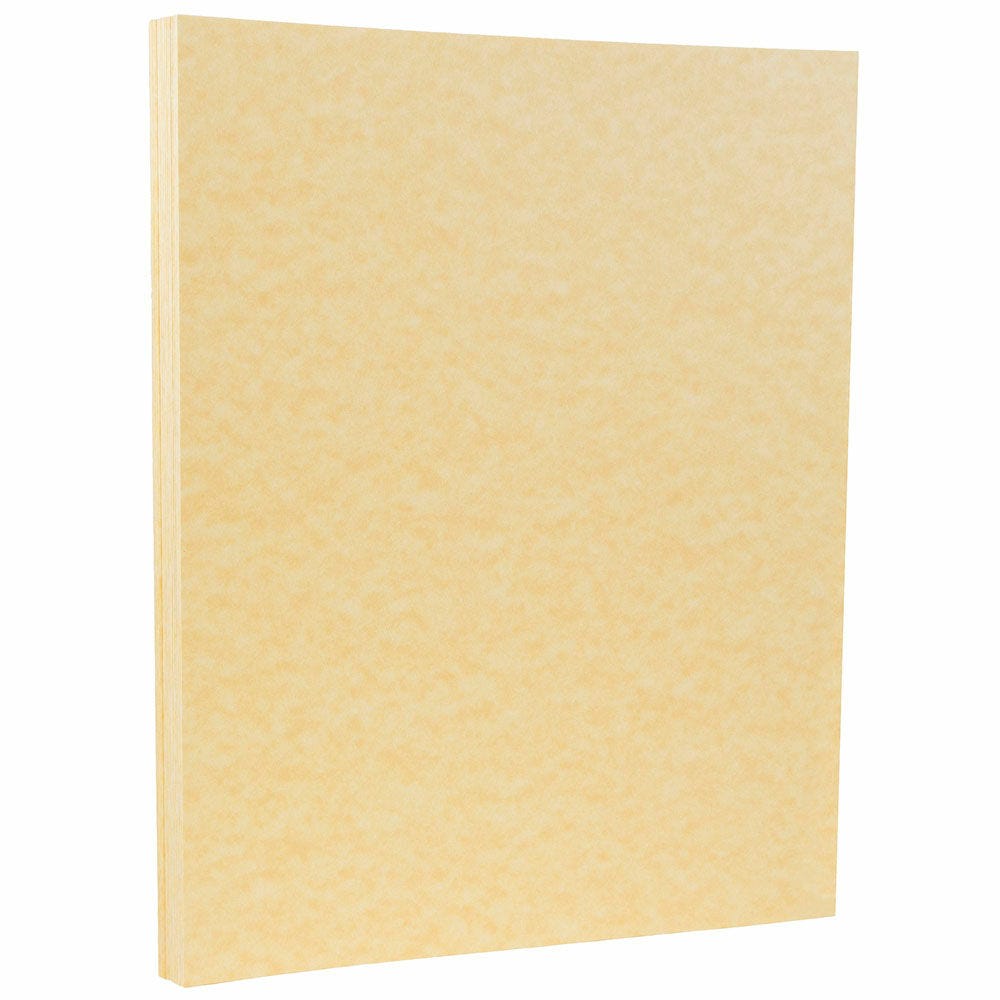 JAM Paper Card Stock, Antique Gold Parchment, Letter (8.5in x 11in), 65 Lb, Pack Of 50 MPN:27179