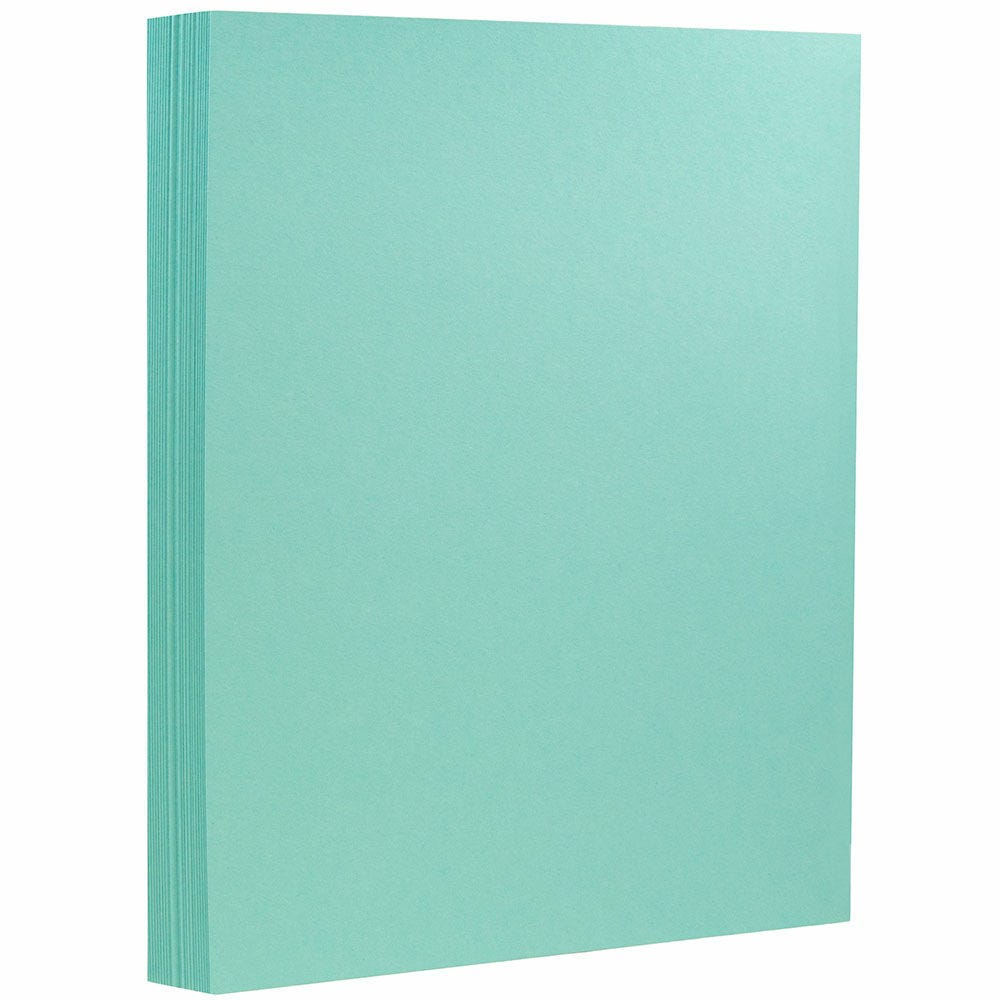 JAM Paper Card Stock, Turquoise Blue, Letter (8.5in x 11in), 130 Lb, Pack Of 25 MPN:296131624