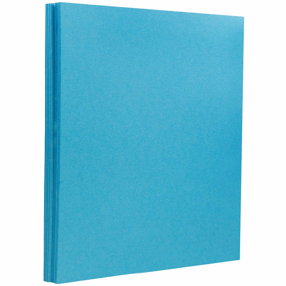JAM Paper Card Stock, Peacock Blue, Letter (8.5in x 11in), 130 Lb, Pack Of 25 MPN:296131625