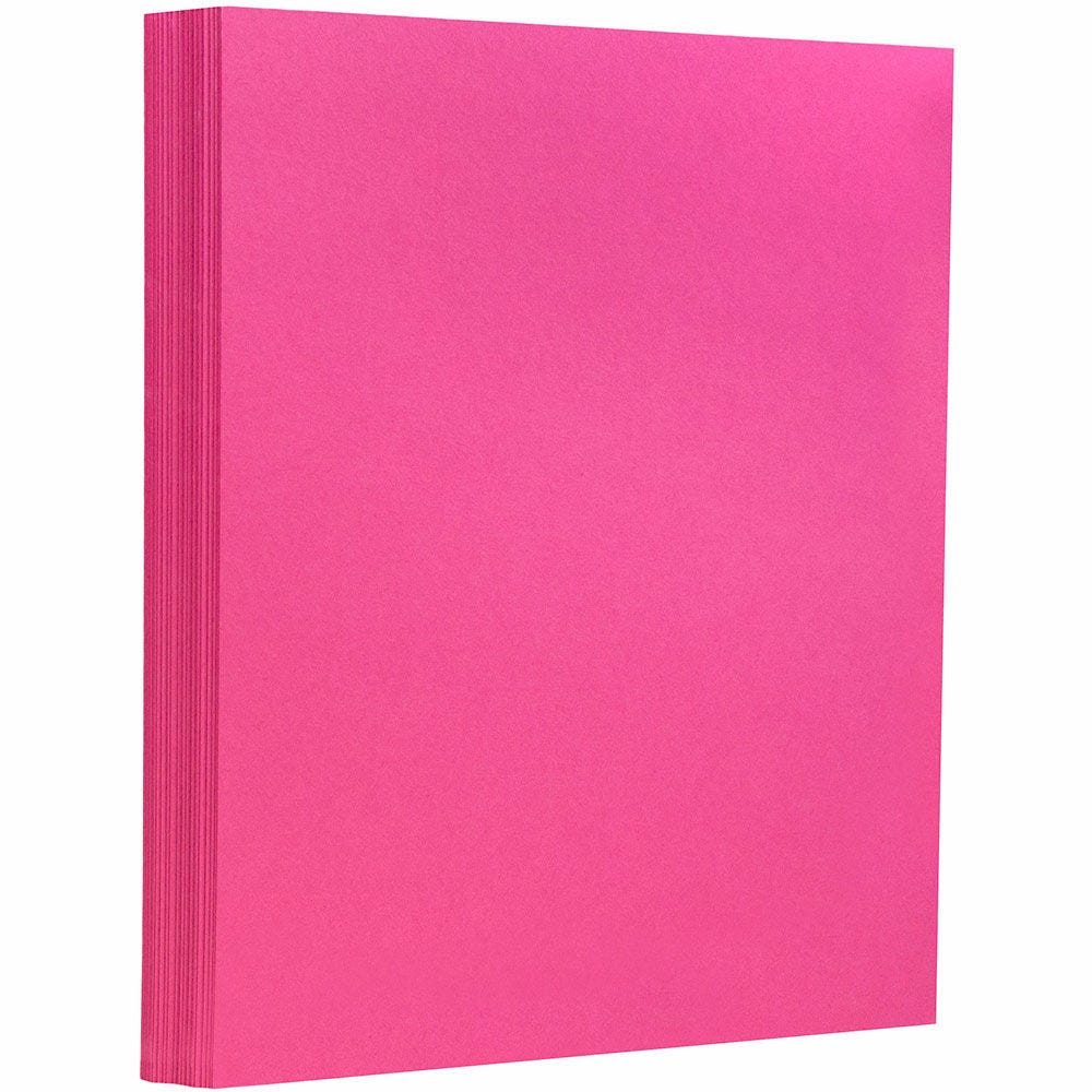 JAM Paper Card Stock, Fuchsia Pink, Letter (8.5in x 11in), 130 Lb, Pack Of 25 MPN:296331630