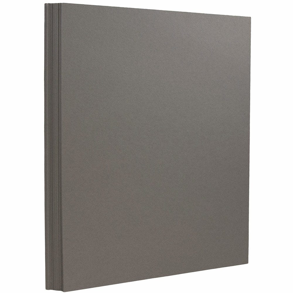 JAM Paper Card Stock, Dark Smoke Gray, Letter (8.5in x 11in), 130 Lb, Pack Of 25 MPN:296631631