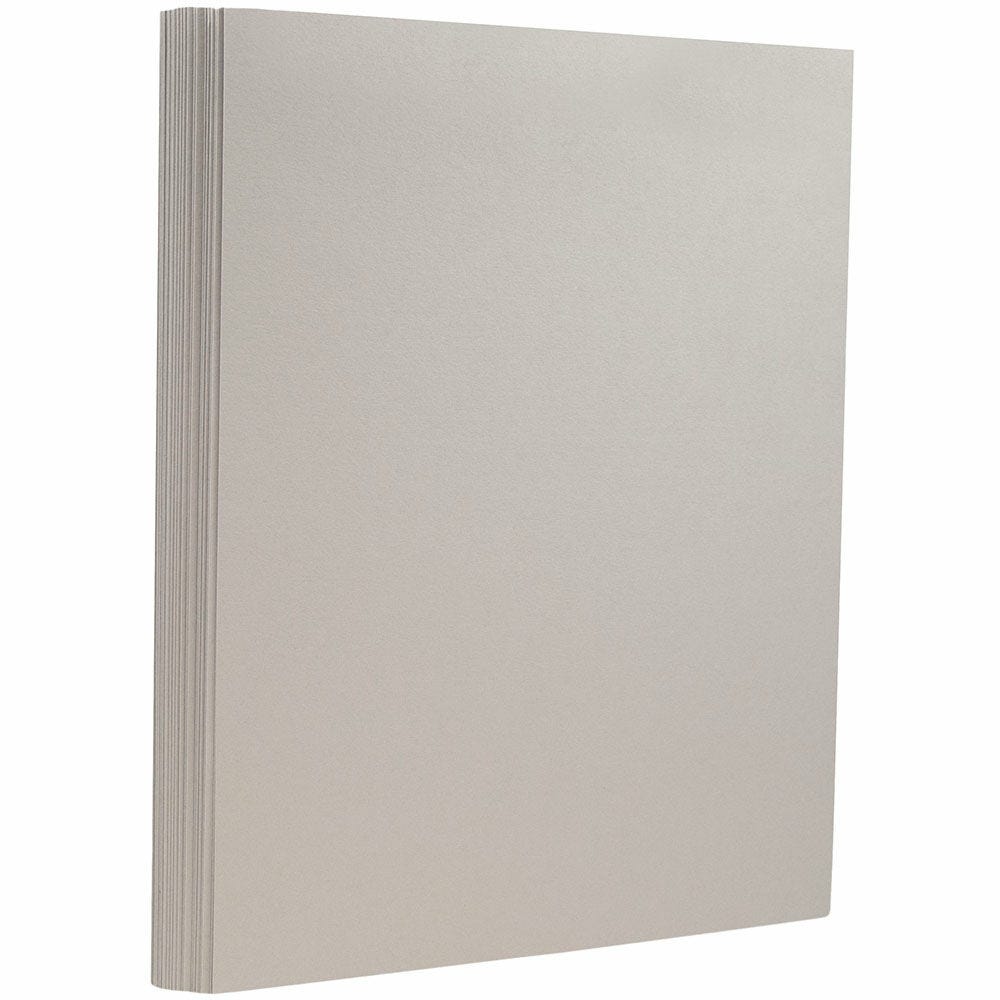JAM Paper Card Stock, Light Gray, Letter (8.5in x 11in), 130 Lb, Pack Of 25 MPN:296631632