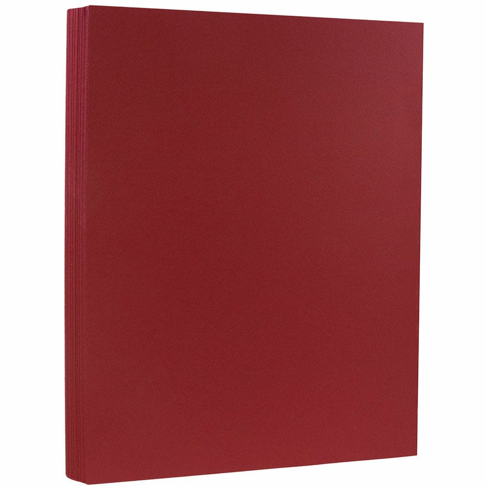 JAM Paper Card Stock, Garnet Dark Red, Letter (8.5in x 11in), 100 Lb, Pack Of 50 MPN:46395837