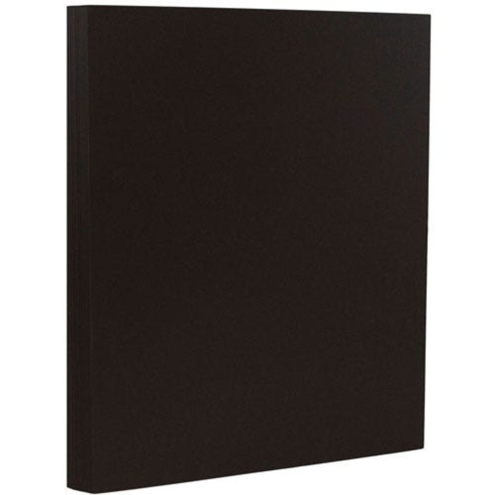 JAM Paper Card Stock, Smooth Black Midnight, Letter (8.5in x 11in), 80 Lb, Pack Of 50 MPN:64429575