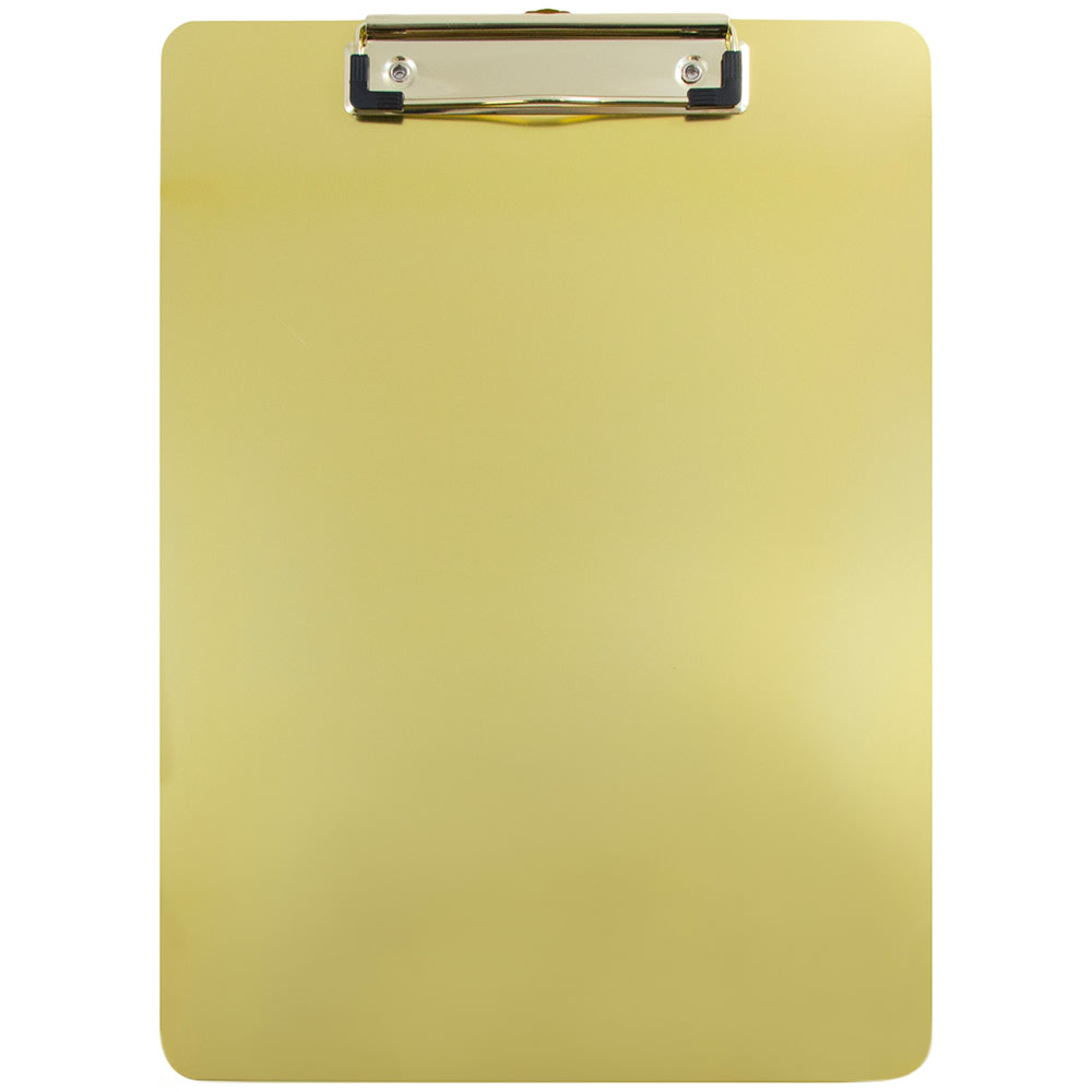 JAM Paper Aluminum Clipboard, 9in x 12-1/2in, Gold MPN:331ALCGO