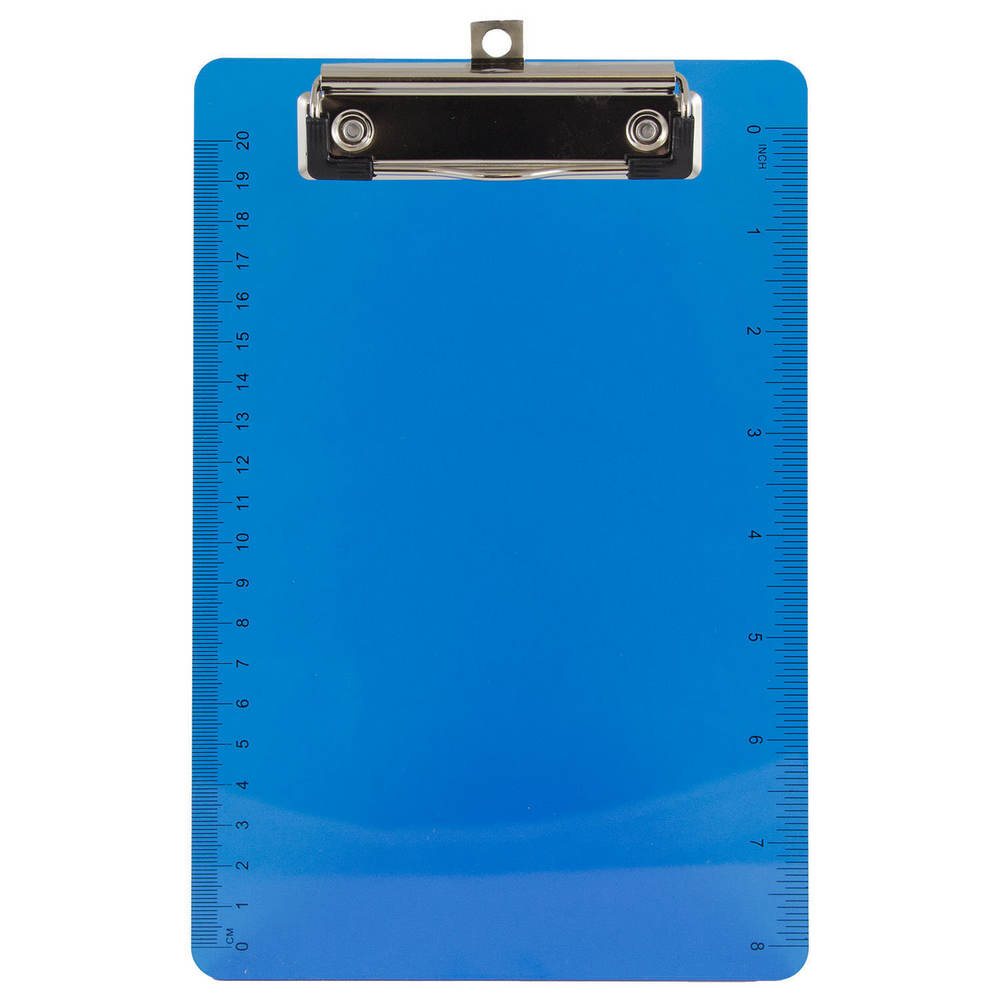 JAM Paper Plastic Mini Clipboard, 6in x 9in, Blue MPN:331CPMBU