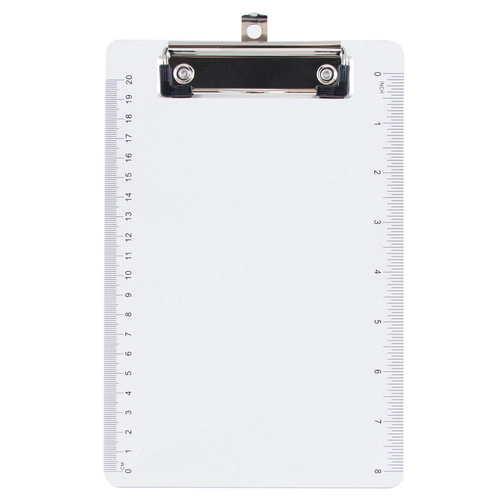 JAM Paper Plastic Mini Clipboard, 6in x 9in, Clear MPN:331CPMCL