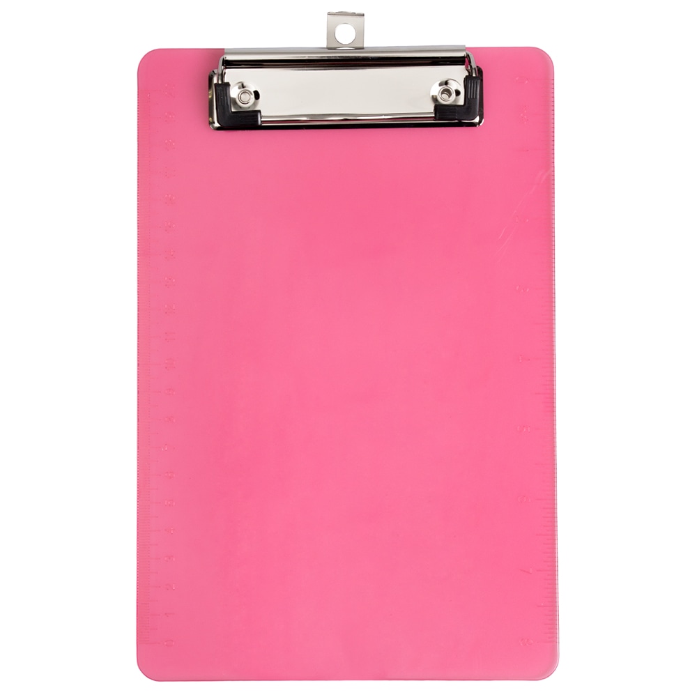 JAM Paper Plastic Mini Clipboard, 6in x 9in, Pink MPN:331CPMPI