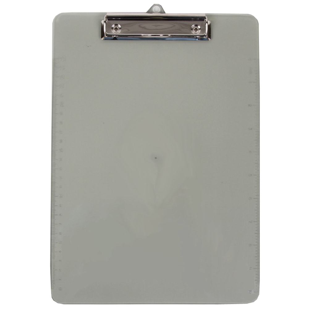 JAM Paper Plastic Clipboard with Metal Clip, 9in x 13in, Smoke MPN:340926884