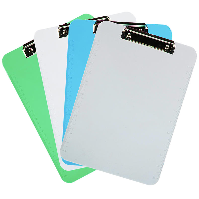JAM Paper Letter-Size Clipboards With Low-Profile Metal Clips, 12-1/2in x 9in, Silver/Blue/Green, Pack Of 4 Clipboards MPN:3409IASSRT