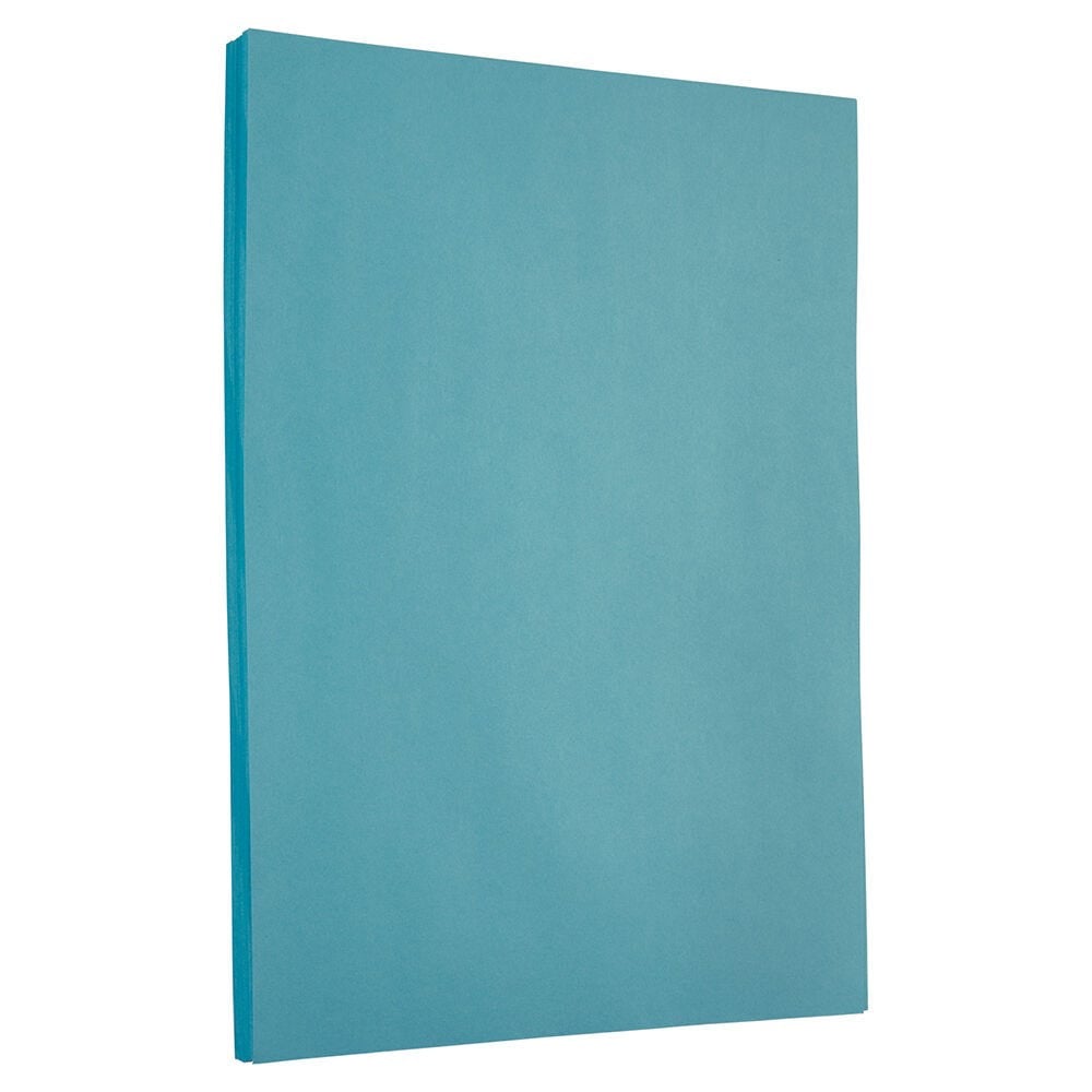 JAM Paper Color Paper, Blue, Letter (8.5in x 11in), 100 Sheets Per Pack, 24 Lb, 30% Recycled MPN:101592