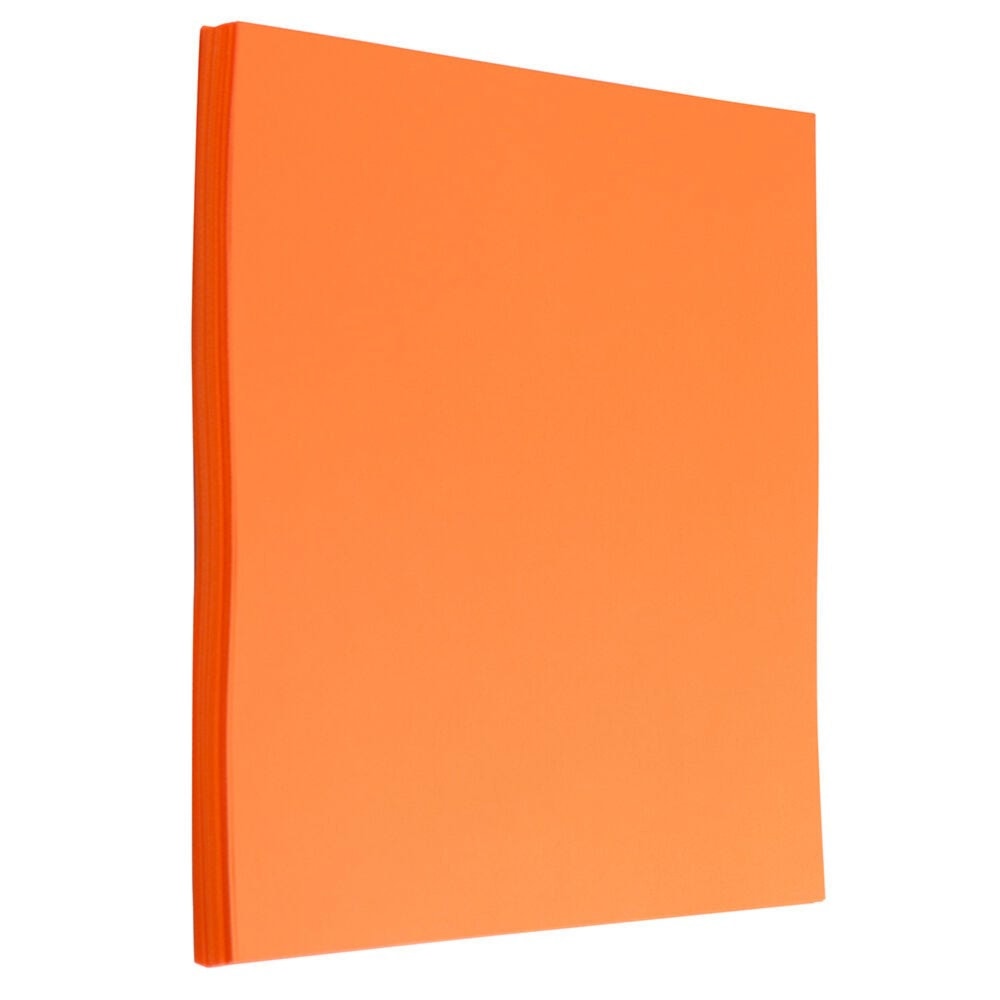 JAM Paper Color Paper, Ultra Orange, Letter (8.5in x 11in), 50 Sheets Per Pack, 24 Lb MPN:102558A