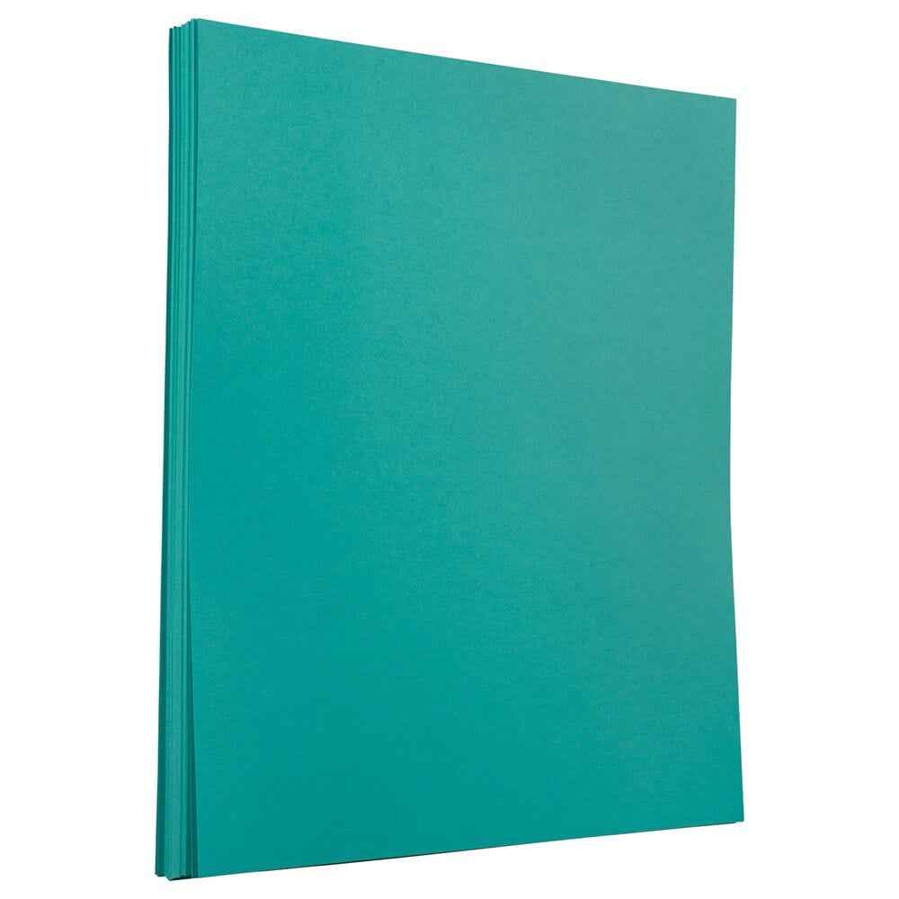 JAM Paper Color Paper, Sea Blue, Letter (8.5in x 11in), 100 Sheets Per Pack, 24 Lb, 30% Recycled MPN:102657