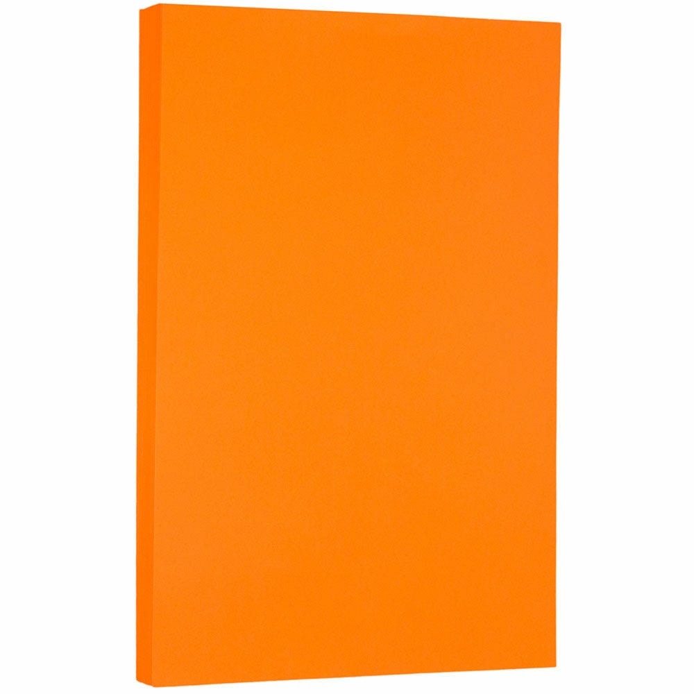 JAM Paper Legal Color Paper, Mandarin Orange, Legal (8.5in x 14in), 100 Sheets Per Pack, 24 Lb, 30% Recycled MPN:103689