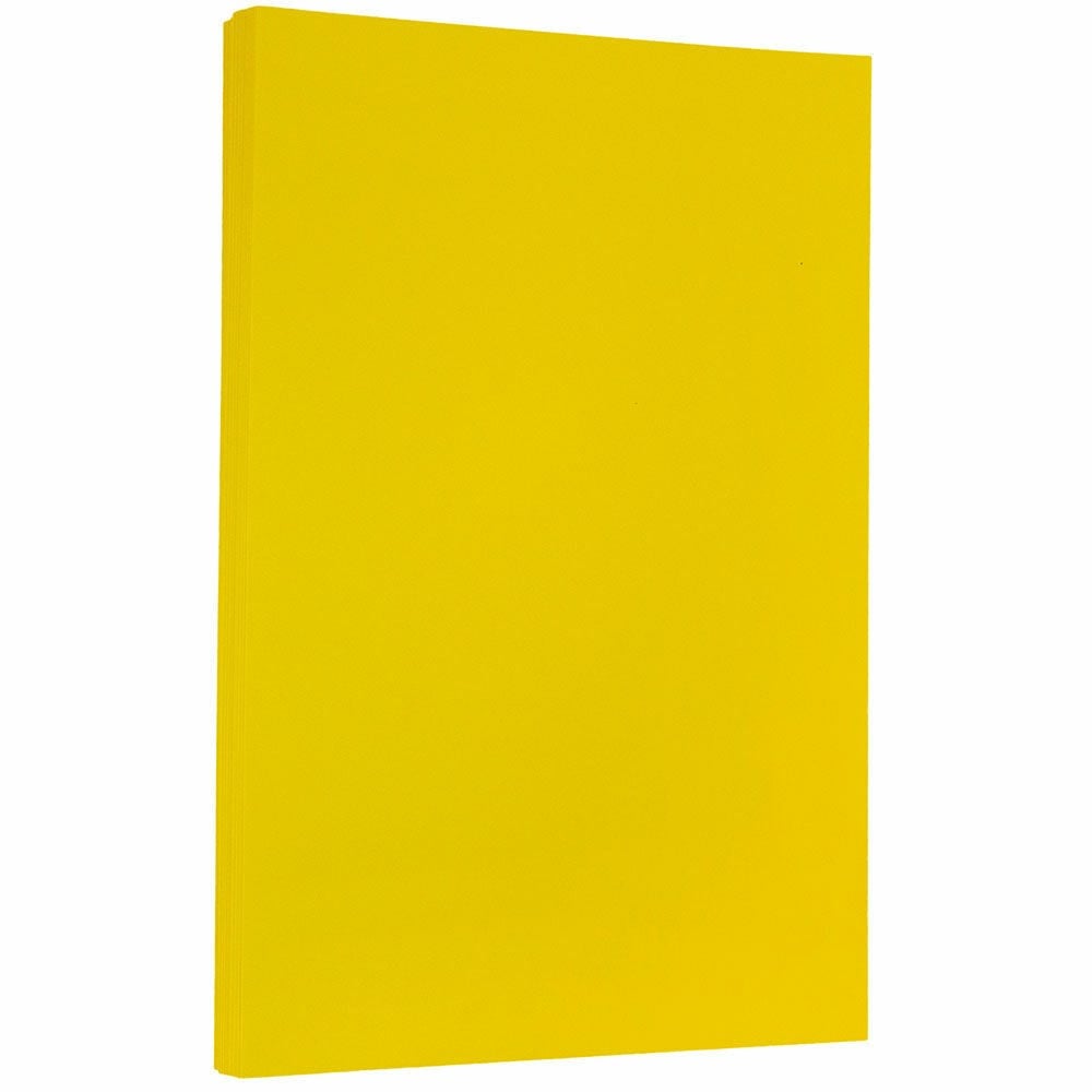 JAM Paper Legal Color Paper, Yellow, Legal (8.5in x 14in), 100 Sheets Per Pack, 24 Lb, 30% Recycled MPN:151050