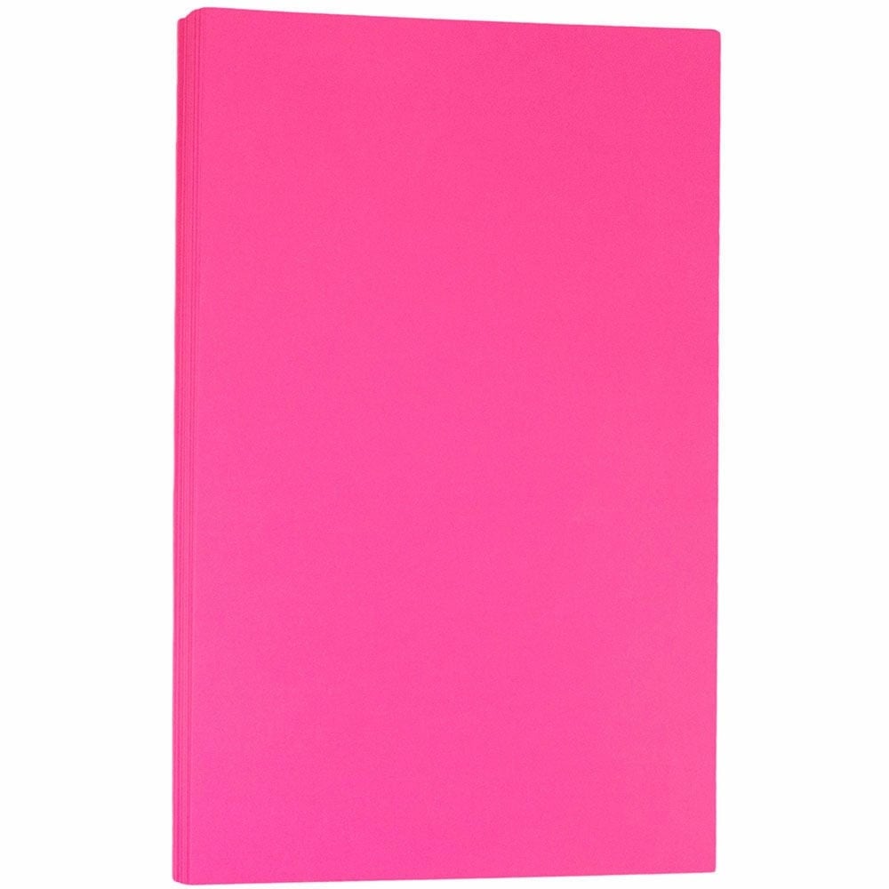JAM Paper Legal Color Paper, Ultra Fuchsia Pink, Legal (8.5in x 14in), 100 Sheets Per Pack, 24 Lb MPN:16728246